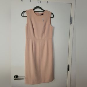 Ann Taylor soft/light pink sheath dress, size 6
